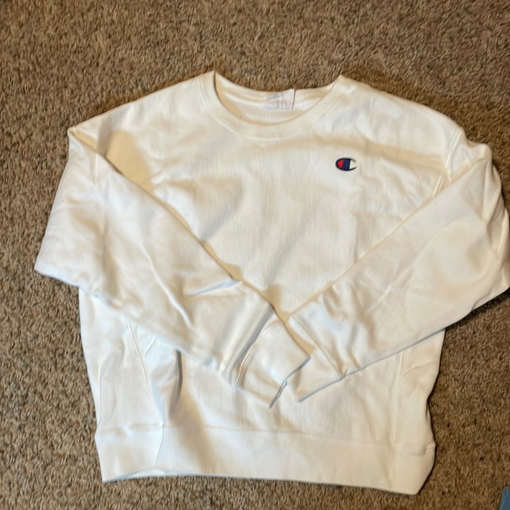 Large White Champion Crewneck